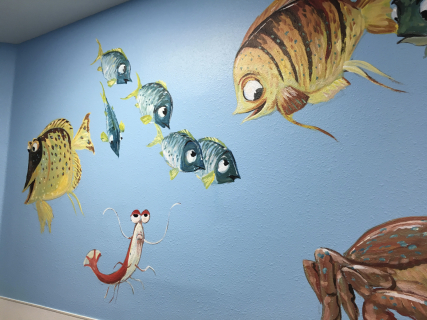 mural for swimming school