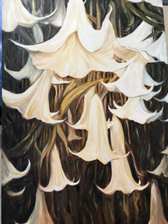 custom painting of Datura flowers