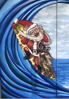 Surfing Santa