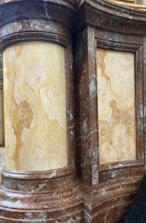 faux stone woodwork