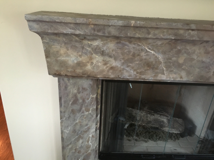 faux finish fireplace