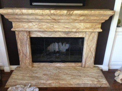 faux finish fireplace