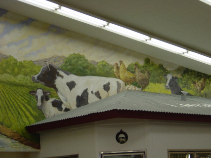 right side of store mural