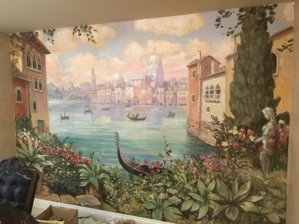 family room mural