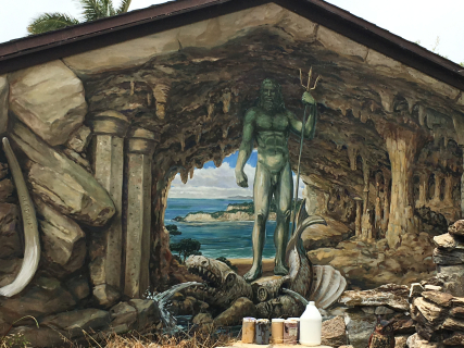 Poseidon mural