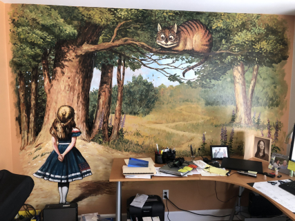 alice in wonderland mural