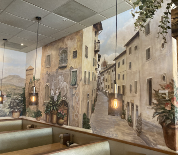 restaurant mural