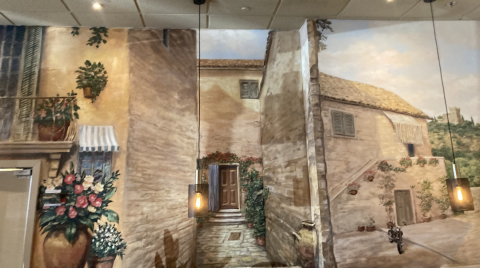 restaurant mural