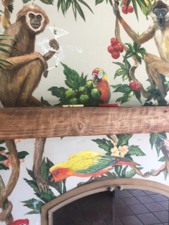 detail of tropical mural