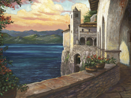lake Como mural lake Como mural