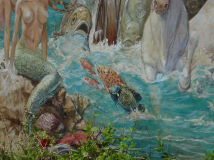 lower detail of mural