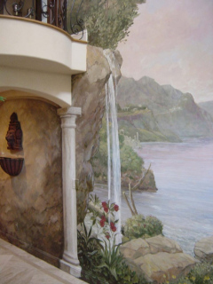 Waterfall mural