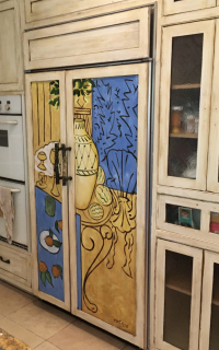 painted refrigerator